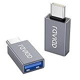 RAVIAD Adattatore USB C a USB 3.0 [2 Pezzi], Adattatore USB Tipo C a USB A con OTG Connettore Alta velocità per Thunderbolt 3, MacBook Air M1, MacBook Pro 2020, Pad Pro 2021, Samsung, MI 11, Huawei