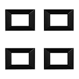 4 Pezzi Placche Compatibile Con Bticino Axolute, Placche Plastica Quadrata, Stile Piramide (3 Posti/Moduli,Nero)