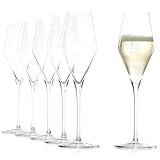 Stölzle Lausitz Bicchieri da Champagne Quatrophil Set di 6, 290 ml – Eleganti Calici per Sekt & Prosecco – Bicchieri da Spumante in Cristallo di Alta Qualità – Lavabili in Lavastoviglie e Antiurto