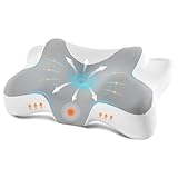 DONAMA cuscino cervicale per dormire, cuscino ergonomico cervicale per Dormitori Laterali, Supini e Proni con Federa Sfoderabile e Lavabile (Grigio chiaro, 66x37x13 cm)