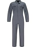 BWOLF ANAX - Tuta da lavoro da uomo, 100% cotone, con 5 tasche, grigio., L