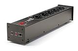 Dynavox filtro di rete HiFi X2000, multipresa con 5 prese, con spia LED per il corretto allineamento di fase e funzione Master-Slave, nero