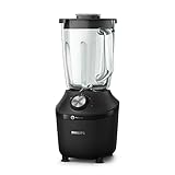 Philips Serie 3000 Frullatore – Bicchiere in Vetro Resistente da 2L, Tecnologia ProBlend, Funzione Pulse, Lame in Acciaio Inox, Sensore MTP, Piedini Antivibrazione, App NutriU Ricette (HR2291/41)