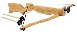 BestSaller 1242 balestra per bambini in legno di ontano oliato + 3 bulloni per balestra con ventosa 1246 (4 pezzi)