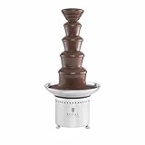 Royal Catering RCCF-65W4 Fontana di Cioccolato Professionale Elettrica Fonduta di Cioccolato (6 kg, 200 W, Temperatura 0–110 °C, 5 Livelli) Acciaio Inox