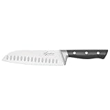Lagostina Virtuoso, Coltello Santoku 18cm, Versatile, Robusto e Resistente, Lama in Acciaio Inox, Manico Ergonomico Rivettato con Rinforzo, Elevata Affilatura, Taglio senza sforzo