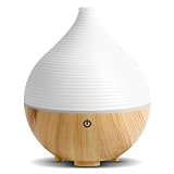 AiQInu Diffusore di Oli Essenziali, 160ml Diffusore di Aromi Umidificatore Ambiente Con LED a 7 colori, Ultrasuoni Aromaterapia Diffusore,Spegnimento automatico,Senza BPA