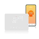 KETOTEK Termostato Caldaia WiFi Programmabile 220V 5A Alexa Compatibile, Cronotermostato Caldaia Digitale Intelligente 503 da Parete, Tuya/Smart Life App Controllo, Contatto Secco, Bianco