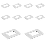 10 Pezzi Placca Plastica Quadrata, 3 Moduli Posti Per Scatola 503, Compatibile Con Bticino Living, Colore Bianco, Serie MBL