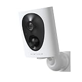 VIRTAVO 2K Telecamera WiFi Esterno/Interno Senza Fili a Batteria, Visione Notturna a Colori Starlight, Videocamera Allarme, Rilevamento PIR, Audio Bidirezionale, VF1