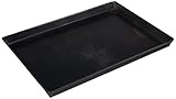 Pentole Agnelli COFE149B40 - Teglia da forno rettangolare in acciaio per pasticceria e pizza, Nero, 40 x 30 x 3 cm