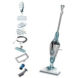 BLACK+DECKER Scopa a vapore 2 in 1 con guanto per la pulizia SteaMitt e 11 accessori, BHSM166DSM-QS