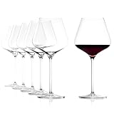 Stölzle Lausitz Bicchieri borgogna Quatrophil Set di 6, 710 ml – Eleganti Bicchieri da vino rosso Ideali per Borgogna e Pinot Nero – Calici di Vetro Cristallo – Lavabili in Lavastoviglie e Antiurto