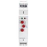 Relè Temporizzato AC/DC12-240V Multifunzione 1 SPDT Temporizzatore 10 Modalità Ritardo 0.1s-10 Giorni con Guida DIN 35mm- Controllo di Precisione Industriale e Domestico