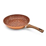 STARLYF Padella Antiaderente Copper & Stone Pan 24 cm, Con rivestimento interno in granito, Facile da pulire, Antigraffio (24 cm)
