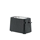 Alessi Plissé MDL08 B - Tostapane di Design, Sei Livelli di Doratura, in Resina Termoplastica, Spina Europea, 850 W, Nero