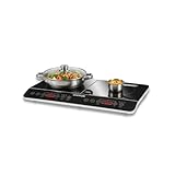 G3 Ferrari G10047 Piastra ad Induzione Doppia 'Hi-Tech Chef', 3500W, Display digitale, Comandi Soft-Touch, Vetro Temperato, Grandi area di cottura, 60.3 x 36.3 x 6,5 cm