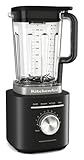 KitchenAid 5KSB20723EBM Frullatore Pure Power, Motore Potente con Caraffa da 2L Senza BPA, 10 Velocità, Programmi Tritaghiaccio e Smoothie, Lame Asimmetriche Inox, Nero Opaco