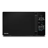 Toshiba MW2-MM20P(BK) - Forni a microonde standard, 20 Litri, 800 W, 5 livelli di potenza con pratica funzione di scongelamento, illuminazione a LED interno/Nero