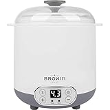 BROWIN® 801013 Dispositivo Multifunzionale Formaggio e Yogurt con 1,5 L Termostato, Bianco, Grigio, Mittler