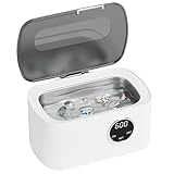 Pulitore Ultrasuoni 600ML Lavatrice Ultrasuoni Vasca Ultrasuoni Lavatrice ad Ultrasuoni Pulitore a Ultrasuoni dispositivo a ultrasuoni per occhiali, gioielli, orologi, plastica