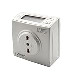 VEMER 4GREEN VE798600 ENERGY MONITOR - Contatore Energia Elettrica a Spina, Misuratore Consumo Elettrico con Presa Italiana, Ideale per Monitorare Consumo Elettrodomestici, Bianco