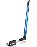 Adattatore WiFi - Maxesla AC 1200Mbps Chiavetta WiFi Antenna Dual Bande 5.8GHz / 2.4GHz, Antenna 5dBi Compatibile con Windows XP/Vista / 7/8 / 10, Mac OS X, Linux