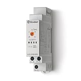 Finder Temporizzatore Luce Scale Monofunzione Tipo 14.91. Dotato di 1 contatto 16 A. Adatto per impianti a 3 e 4 fili, configurazione tramite pulsanti