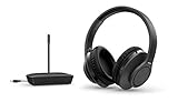 Philips H6005BK/10 Cuffie TV Wireless, Cuffie TV Senza Fili (Over Ear, Portata 100 m, 18 Ore di Autonomia, Driver 30 mm, Isolamento Acustico Passivo, Fascia Regolabile) Nero - Modello 2020/2021