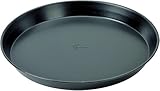 Lagostina Gustosa Teglia Pizza Rotonda in Acciaio Antiaderente per Forno, Nero, Diametro 32 cm