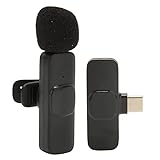 Microfono Lavalier Wireless USB C, Microfono Mini Bavero Omnidirezionale HD ad Alta Sensibilità a 360°, Stabilità del Segnale di Accoppiamento Automatico Plug And Play per Telefono PC Tablet