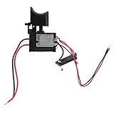 Controllo Velocità di Trapano 7.2V - 24V Interruttore Innesco con Inversione Interruttore Elettrico Trapano Controllo con Piccola Luce per Trapano Batteria al Litio