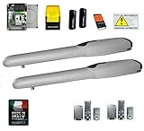 KIT AUTOMAZIONE CANCELLI AUTOMATICO DUE ANTE 24V BATTENTI SI ADATTA A RIB BFT