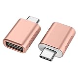 nonda Adattatore da USB C a USB 3.0 (2 Pezzi),Adattatore OTG da Thunderbolt 4/3 a USB Femmina per MacBook Pro 2021, MacBook Air 2022, iPad Pro 2021, Altri dispositivi con USB Tipo C (Oro Rosa)