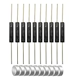 Gebildet 10Pezzi Contatto Reed Interruttore Reed in Plastica, Magnete Vicino - Collegamento Circuito, Magnete Lontano - Interruzione Circuito, Interruttore a Induzione Magnetica Con 10pcs Magneti