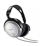 Philips SHP2500 Cuffia TV a Filo, Cavo da 6 Metri, Controllo Volume Integrato, Comodi Pad, Grigio