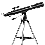 Telescopio, Apertura di 70mm, 700mm Montatura AZ, Telescopio Riflettore Astronomico per Bambini e Principianti (Nero)