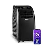 Klarstein Metrobreeze Rome Condizionatore Portatile - 10000 BTU, 29-49 m², Smart App & Alexa, 3 Modalità, Timer 24h, Telecomando, Classe A+, Rotelle, Tubo di Scarico Incluso, Nero
