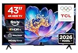 TCL 43V6D 43 pollici, 4K UHD, Smart TV, Fire TV, HDR10+, Dolby Atmos, DTS:X, Game Master, Motion Clarity, AirPlay 2, Compatibile con Alexa