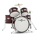 Junior 5 Piece Tamburo Kit for Kids Age 5-10 by Gear4music Wine Red