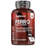 Ferro Integratore Tipo Bisglicinato in 400 Compresse Vegane (6+ Mesi), 28mg per Dose, Il Ferro Contribuisce alla Normale Formazione dei Globuli Rossi e dell'Emoglobina (EFSA), Senza Magnesio Stearato