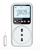 Voniobuy Timer Presa Elettrica Digitale, 18 Programmi con Conto alla Rovescia al Secondo, Display Retroilluminato, Presa Programmabile 16A 3680W per Uso Interno, Antifurto e Scaldabagno Elettrico (1)