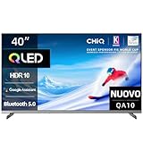 CHiQ 40QA10 40 Pollici QLED Full HD Smart TV HDR10, Dolby Audio, Chromecast Integrato, HEVC Main 10, Triplo Tuner (DVB-C/T/T2/S/S2), Nuovo Modello