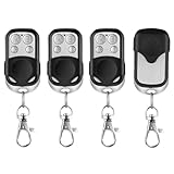 4 pezzi telecomando cancello 433.92 MHz, universale Rolling Code Telecomando Duplicatore, telecomando garage senza fili a 4 pulsanti per porta garage elettrico con coperchio scorrevole