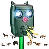 Dissuasori per Piccioni per Giardino, Repellente per Gatti a Ultrasuoni con sensore di movimento, 3 Modalità a Ultrasuoni e flash possono automaticamente, resistente alle intemperie, Solare
