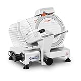 Royal Catering - RCAM 220PRO - Affettatrice - da 0 a 12 mm - 120 W - Ø 22 cm - Dispositivo di affilatura - Serie PRO - Spedizione gratuita