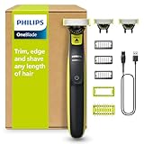 Philips OneBlade 360 Autentico Regolabarba Elettrico per Viso e Corpo, Rasoio e Spazzola, 3x 360 Lame, 3x Pettine per Barba (1,3,5 mm), 1x Kit per il Corpo, QP2824/31
