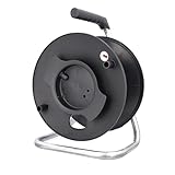 as - Schwabe avvolgicavo universale vuoto Ø230 mm, plastica ad alta resistenza agli urti, con avvolgicavo, telaio zincato, freno di stazionamento, Made in Germany