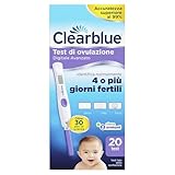 Test di ovulazione Clearblue Digitale Avanzato Aumenta le tue possibilità di rimanere incinta,1 portastick digitale e 20 Test di ovulazione, prova l'app GRATUITA Tracker mestruazioni e ciclo Clearblue