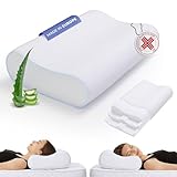 ORTHOVERSE Cuscino Cervicale per dormire - Cuscino memory foam Ortopedico, Guanciale Memory Foam Letto, Cuscino Antirussamento, Altezza regolabile, Traspirante, con Aloe Vera, Dispositivo Medico